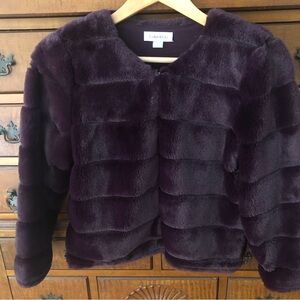 Calvin Klein Women's Deep Purple Teddy Jacket